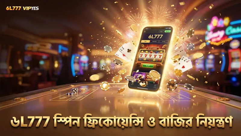 ৬L777-এ স্পিন ফ্রিকোয়েন্সি ও বাজির সীমাবদ্ধতা স্পষ্টভাবে প্রদর্শিত